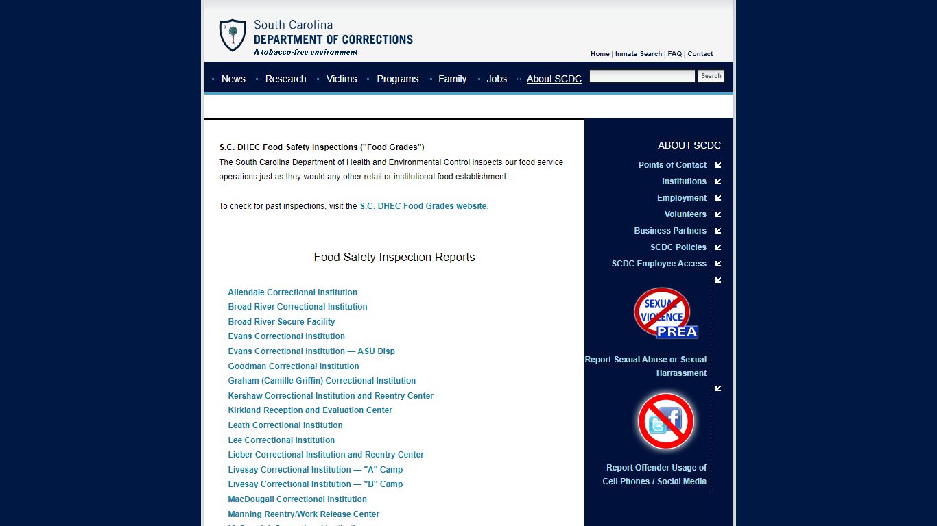 SCDC | South Carolina Department of Corrections